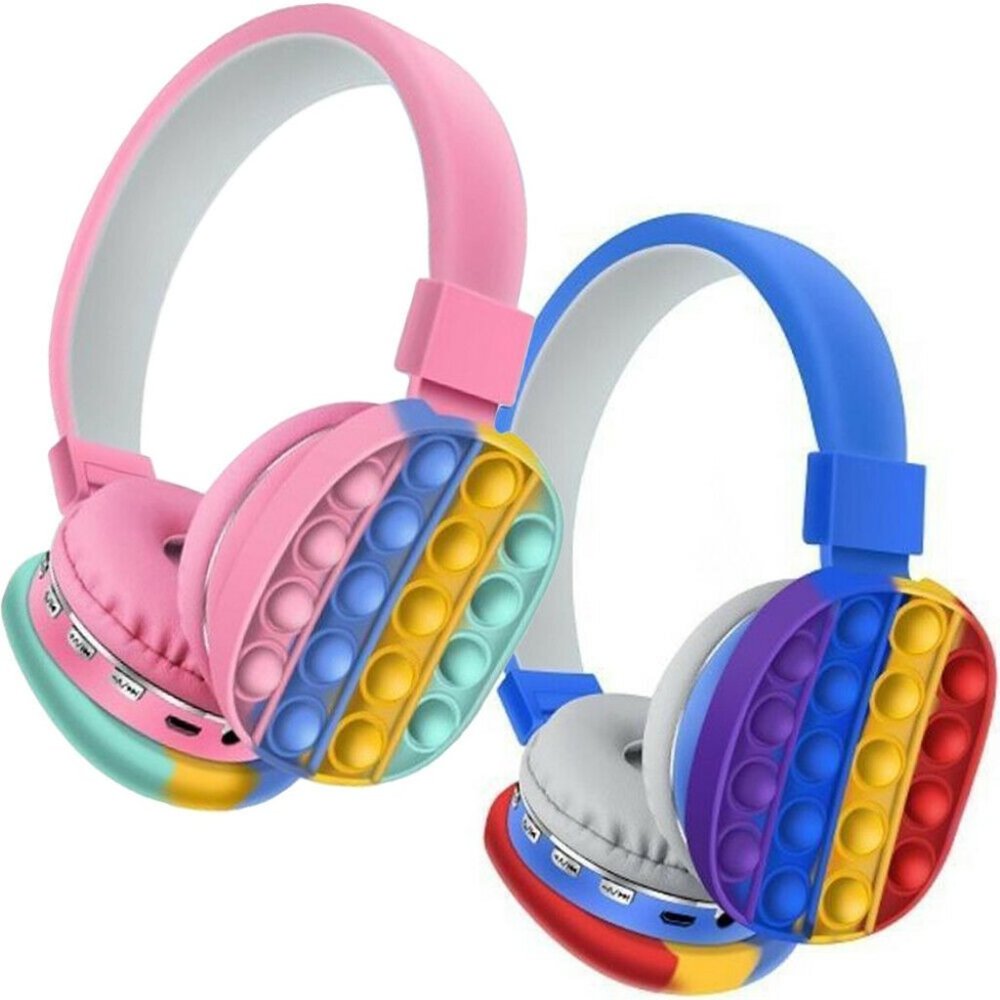 Pop It Headphones For Kids Toy Fidget Wireless Headphones - Picture 1 of 6